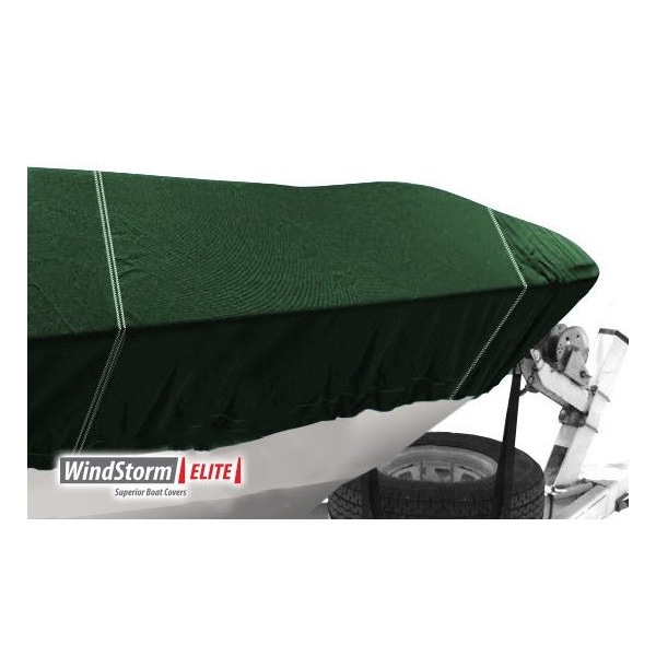 Boat Cover ALUMINUM FISHING Walk Thru Windshield, Outboard Fits 12ft 6in L Up To 100in W Green